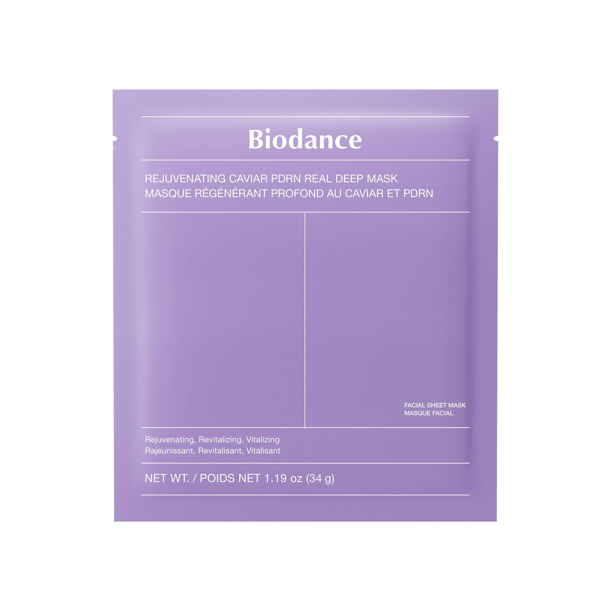 Masque visage Rejuvenating Caviar PDRN – éclat, fermeté de la marque Biodance Contenance 34g - 1