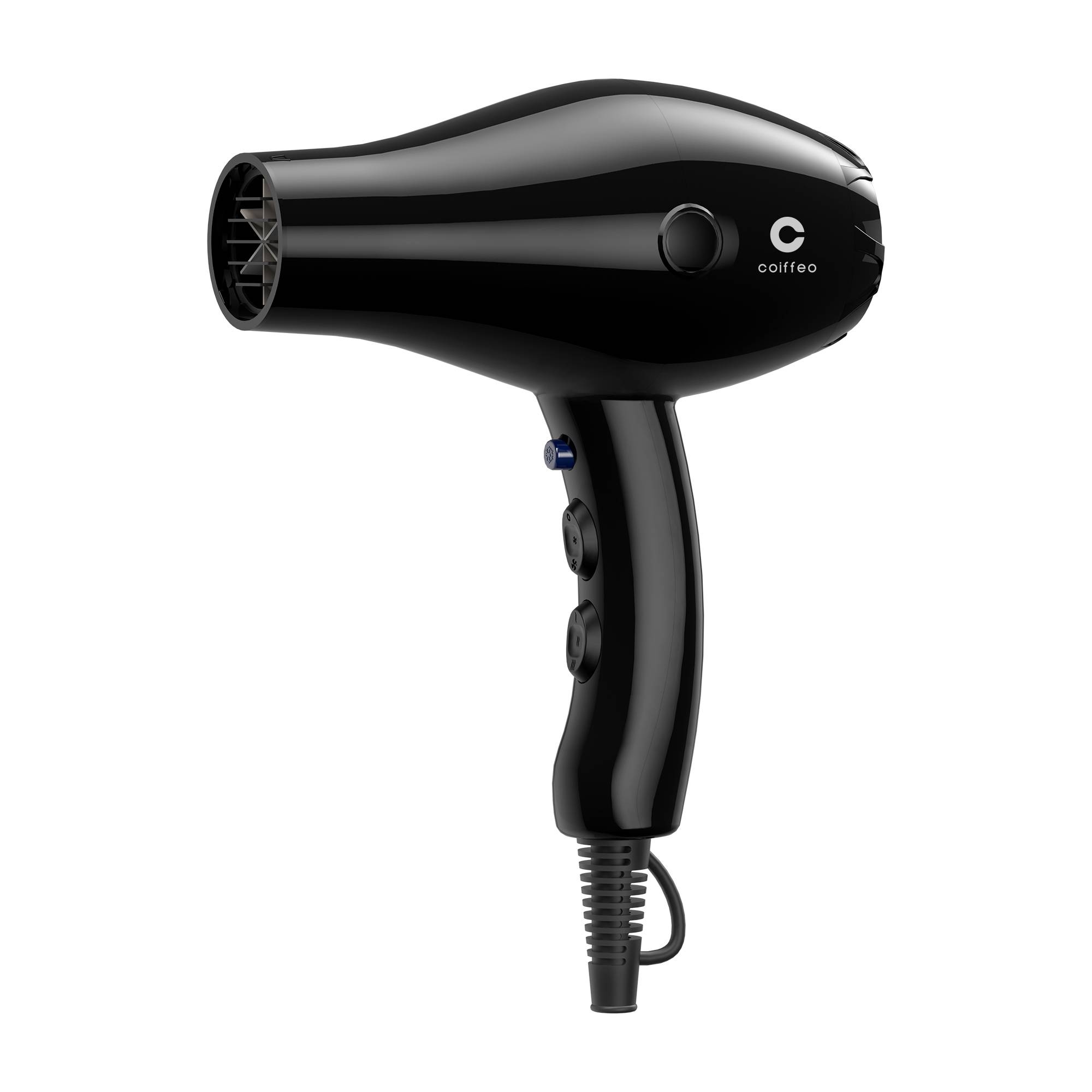 Sèche-cheveux professionnel compact 2000W Noir - Léger et silencieux de la marque Coiffeo - 1
