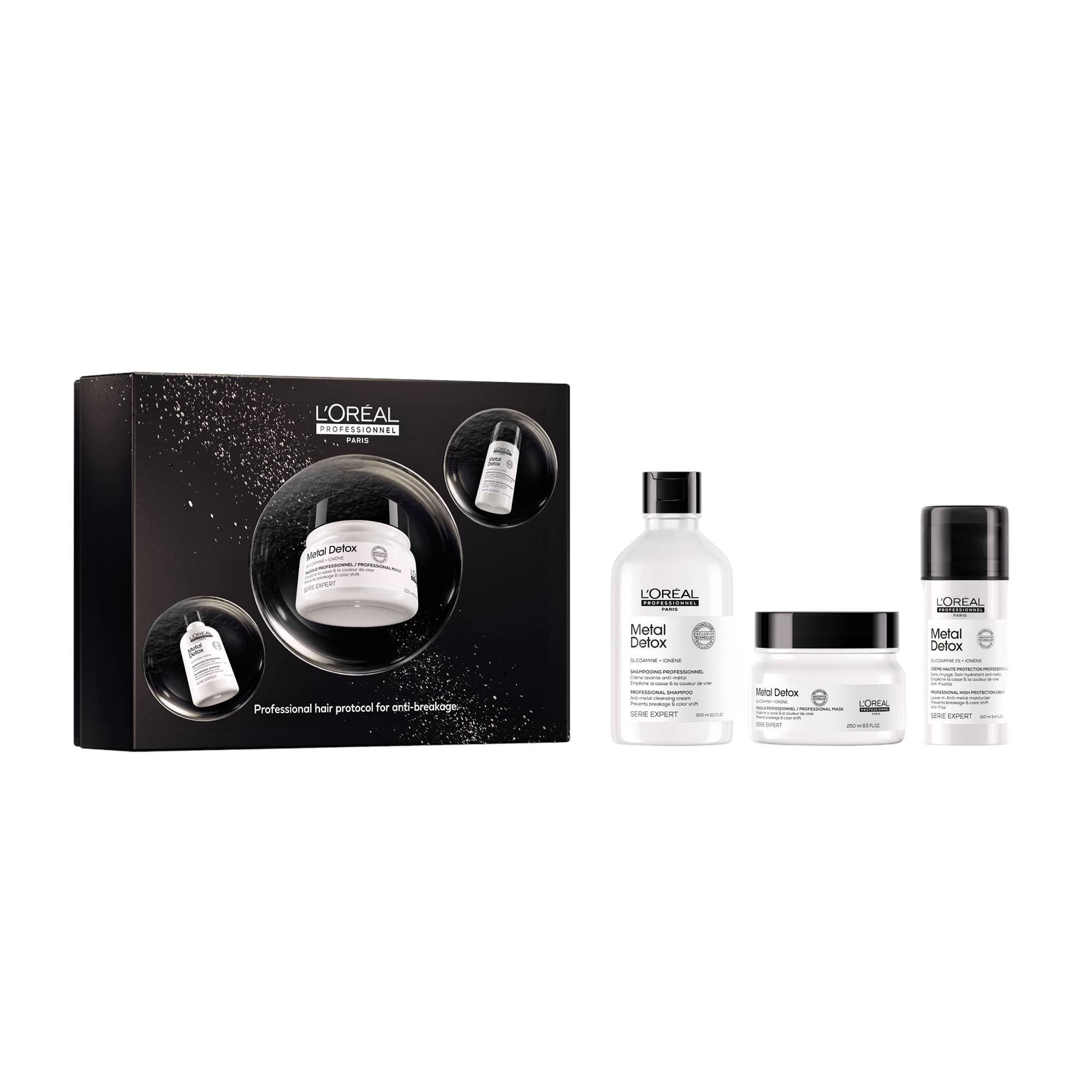 Coffret trio Metal Detox – anti-casse, protection, préservation couleur de la marque L'Oréal Professionnel Contenance 650ml - 1