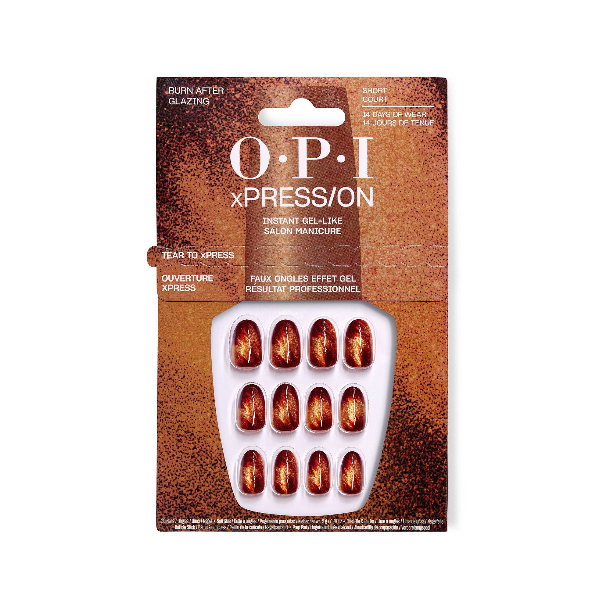 xPRESS/ON Burn After Glazing – Faux ongles effet gel réutilisables de la marque OPI - 1