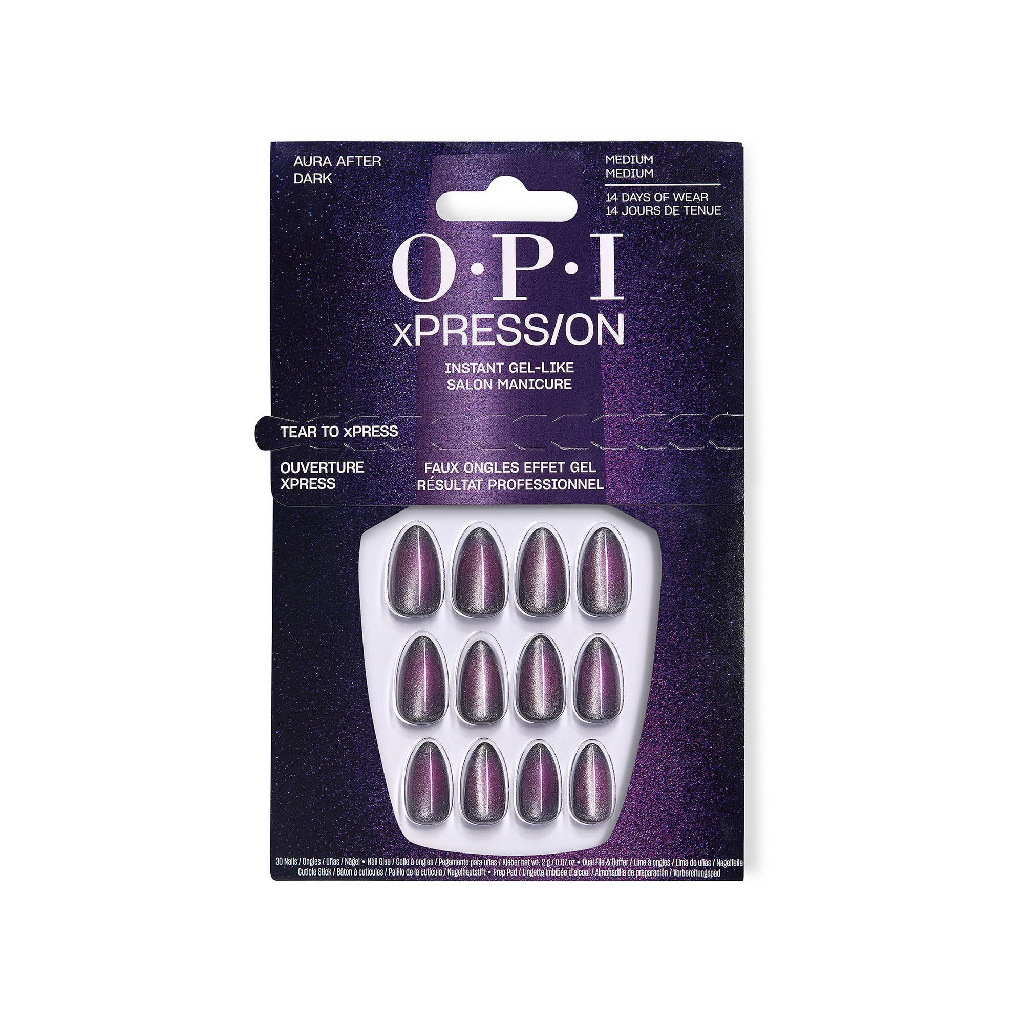 xPRESS/ON Aura After Dark – Faux ongles effet gel réutilisables de la marque OPI - 1