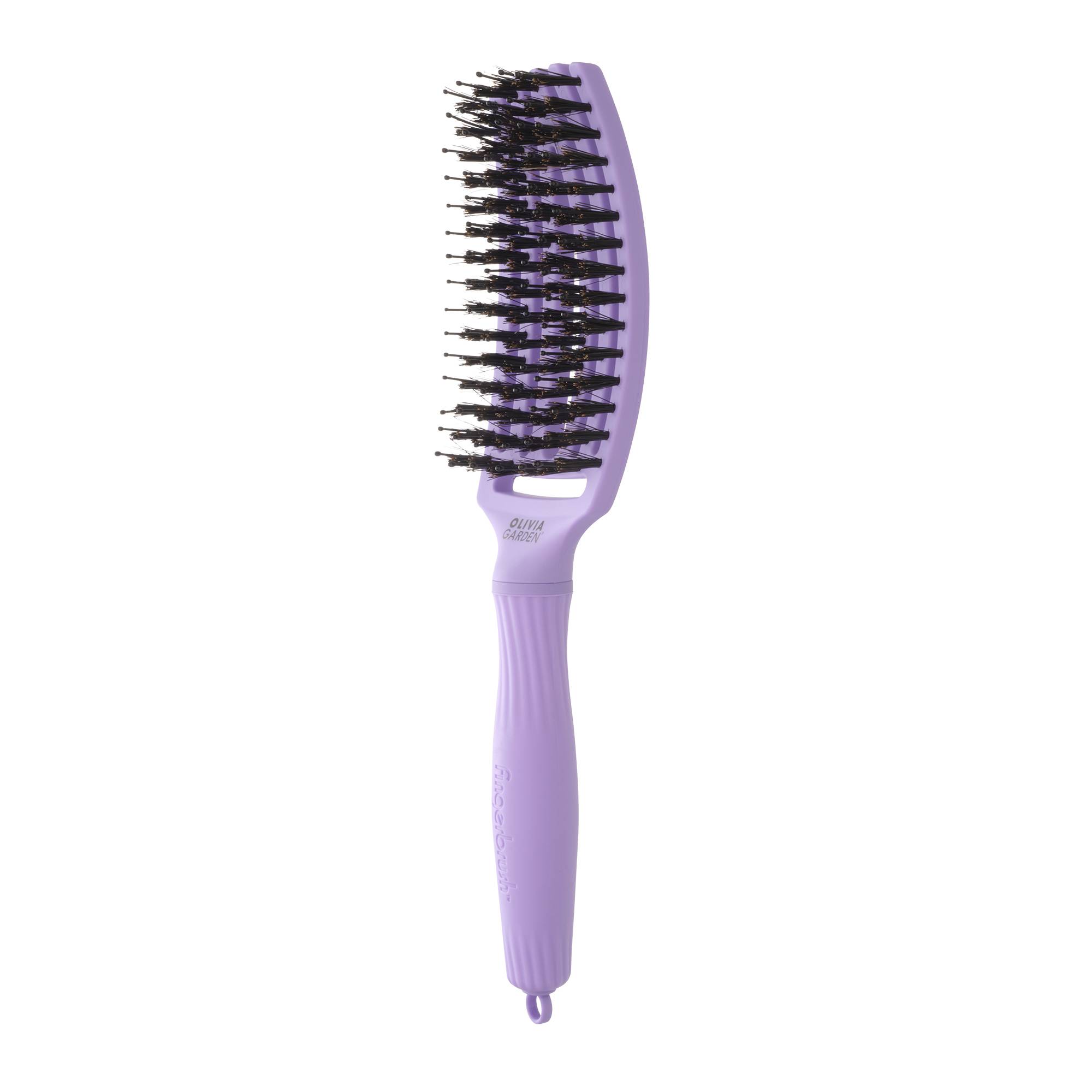 Brosse démêlante FingerBrush Iconic Boar & Nylon - Lavender de la marque Olivia Garden - 1