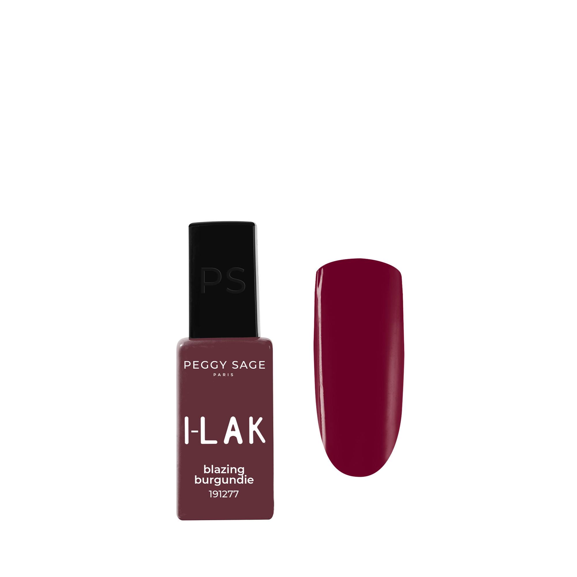Vernis semi-permanent I-LAK – couleur Blazing Burgundie, tenue longue durée de la marque Peggy Sage Contenance 11ml - 1
