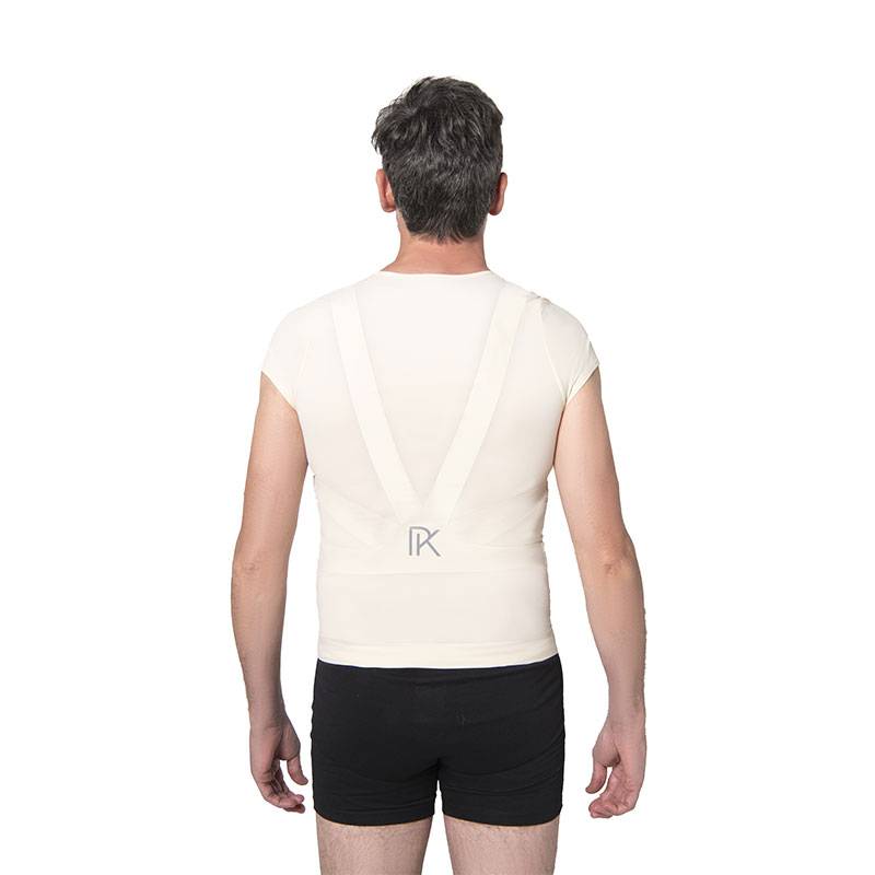 Correcteur de posture Homme Lyne Up t-shirt seconde peau Nude