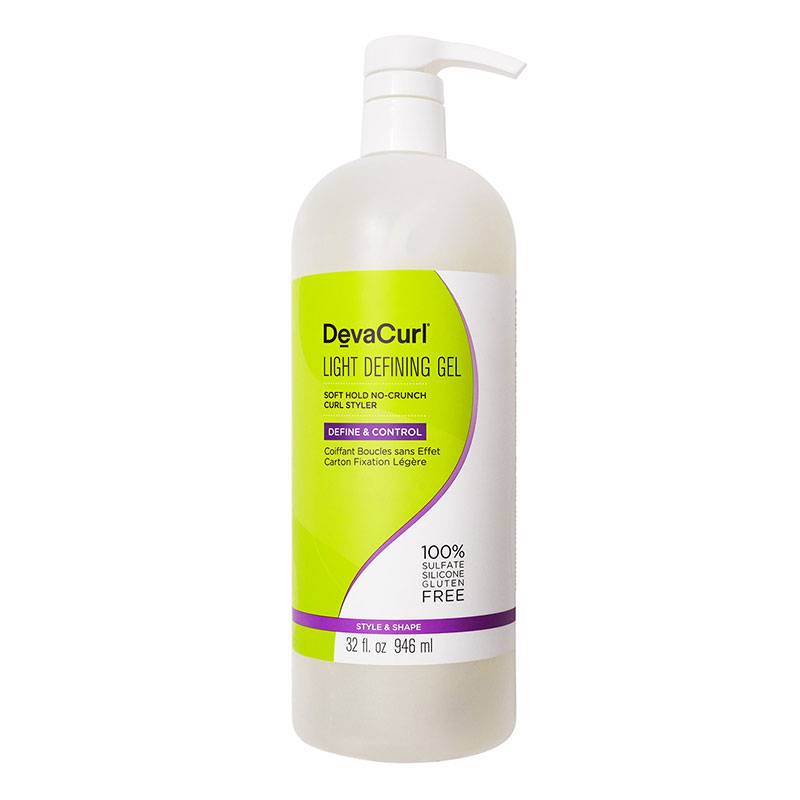 Light Defining Gel coiffant fixation legère boucles de la marque DevaCurl Contenance 946ml - 1