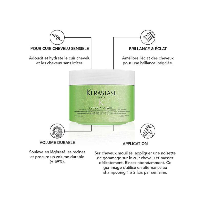Kerastase Gommage apaisant 250ML, Gommage cuir chevelu