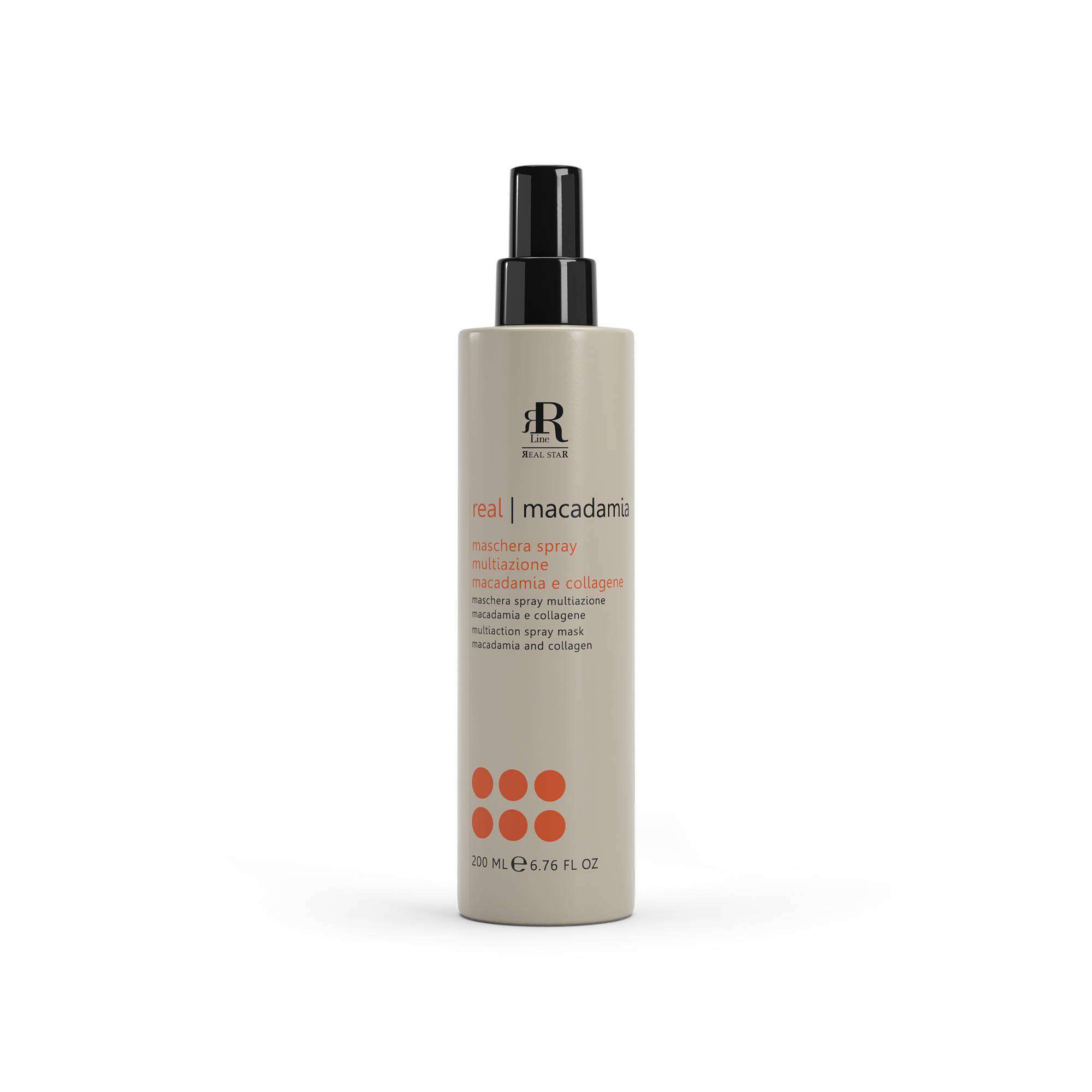 Masque en spray multiaction macadamia et collagène de la marque RR Line Real Star Contenance 200ml - 1
