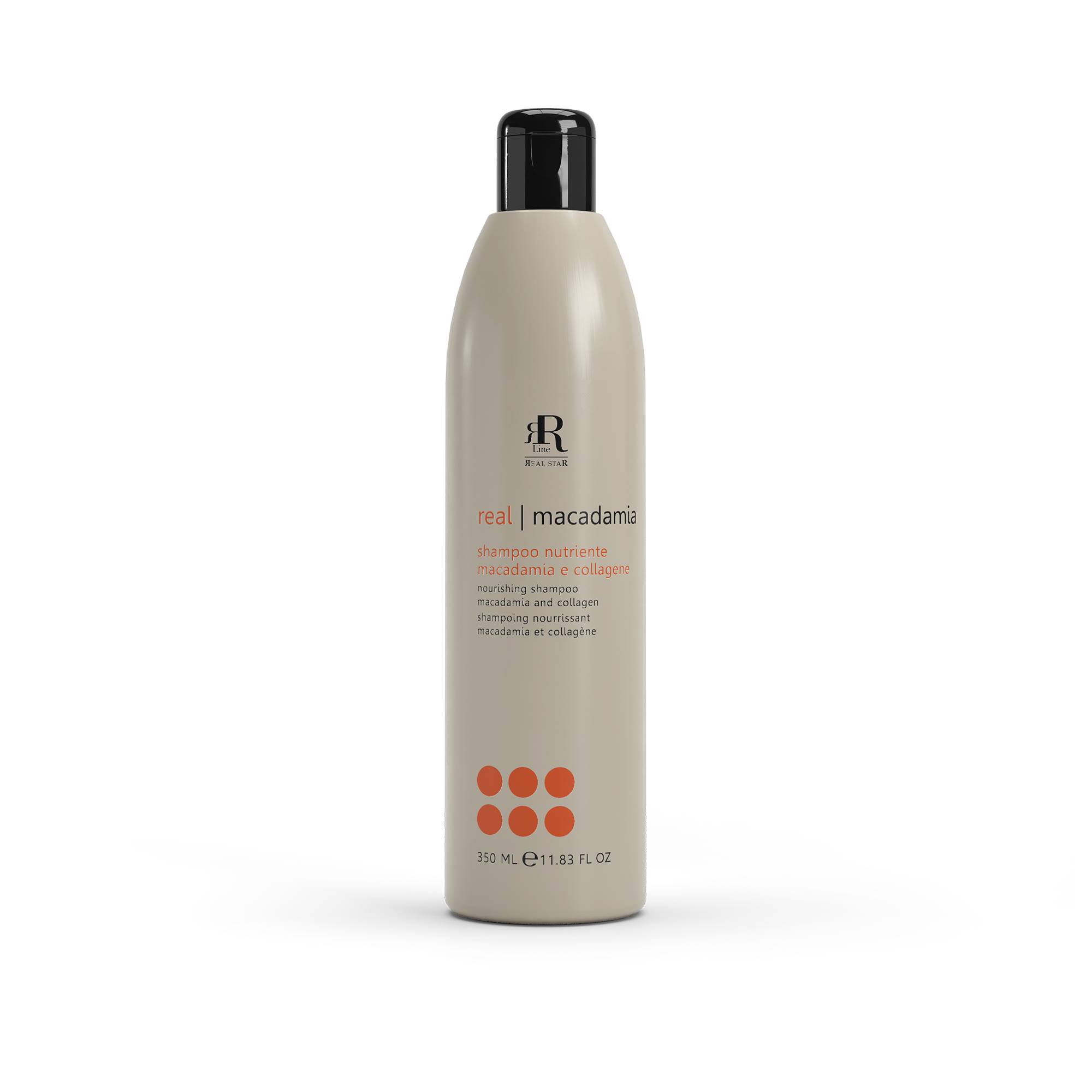 Shampooing nourrissant macadamia et collagène de la marque RR Line Real Star Contenance 350ml - 1