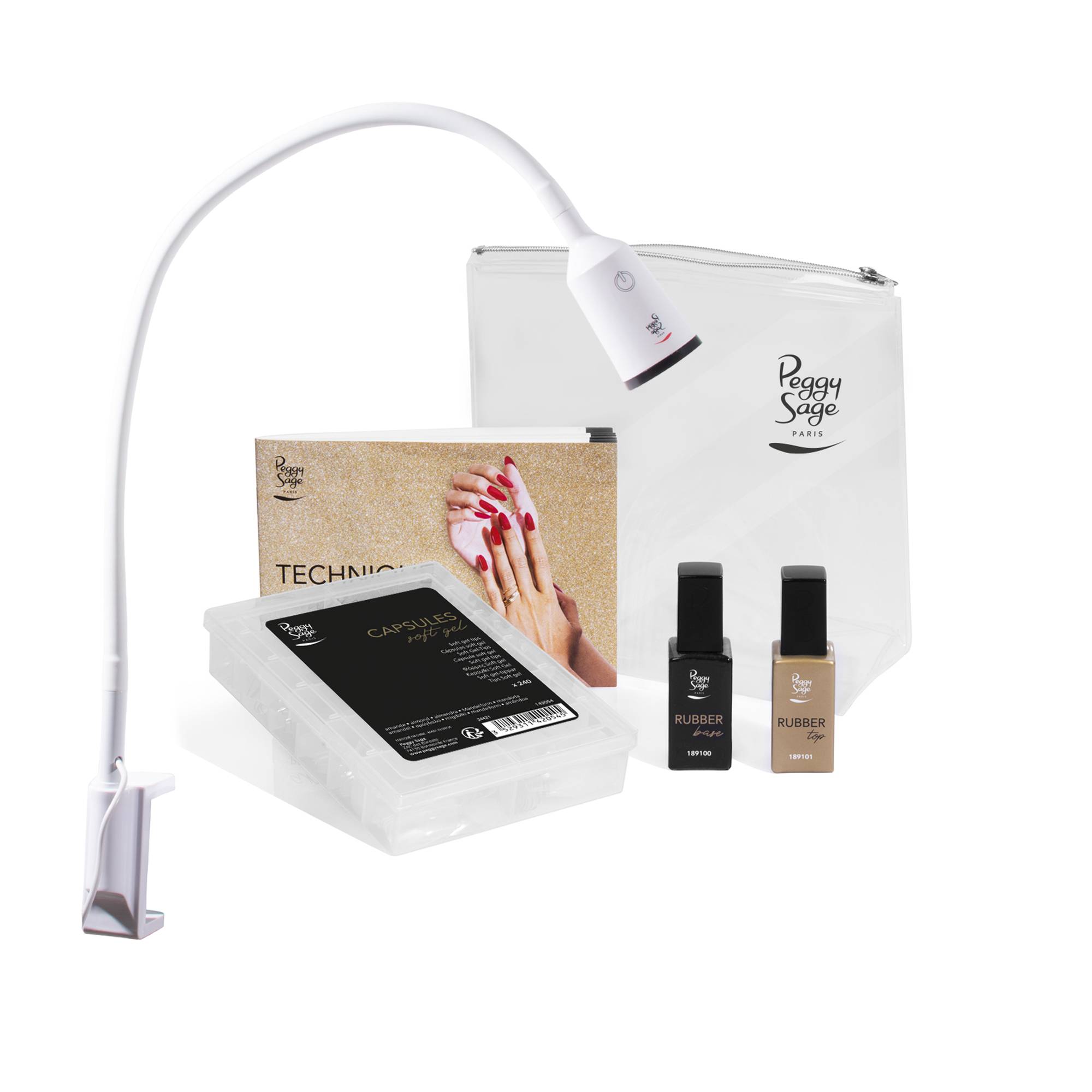Pack kit technique américaine Carré & Lampe LED Flash de la marque Peggy Sage - 1
