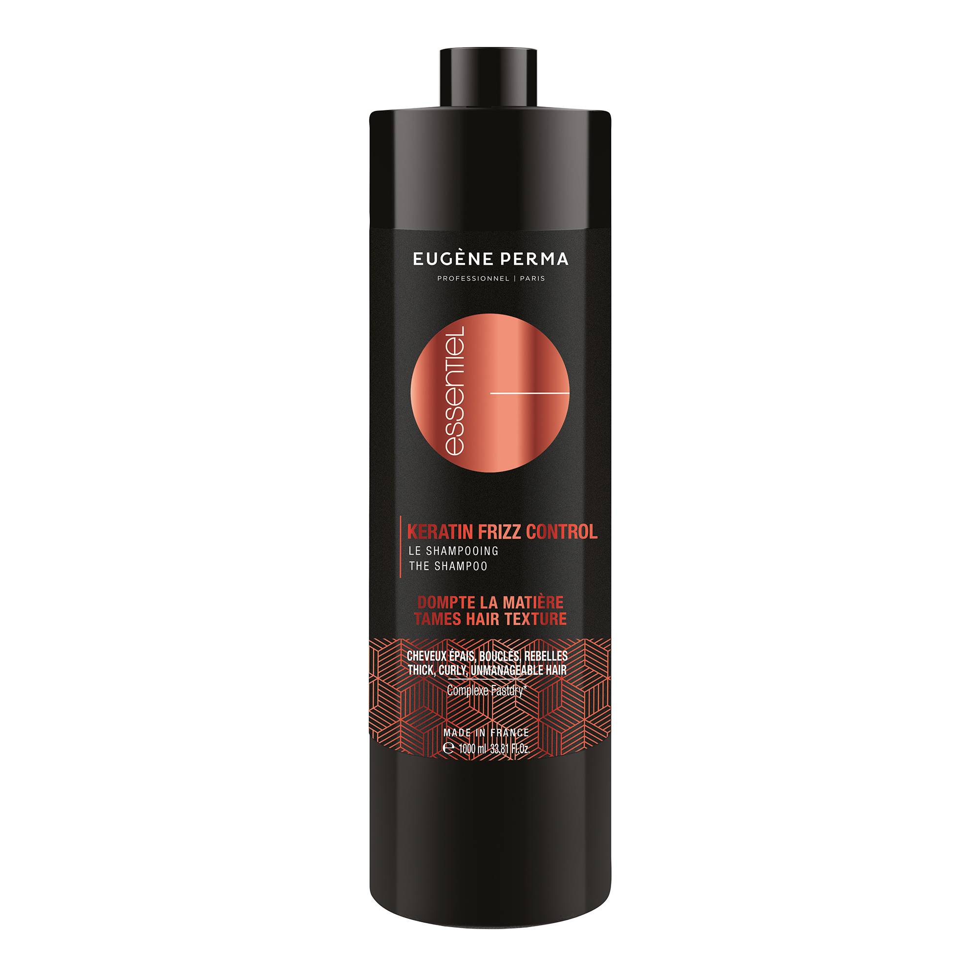 Shampooing soin 2 en 1 Keratin Frizz Control de la marque Eugène Perma Contenance 1000ml - 1