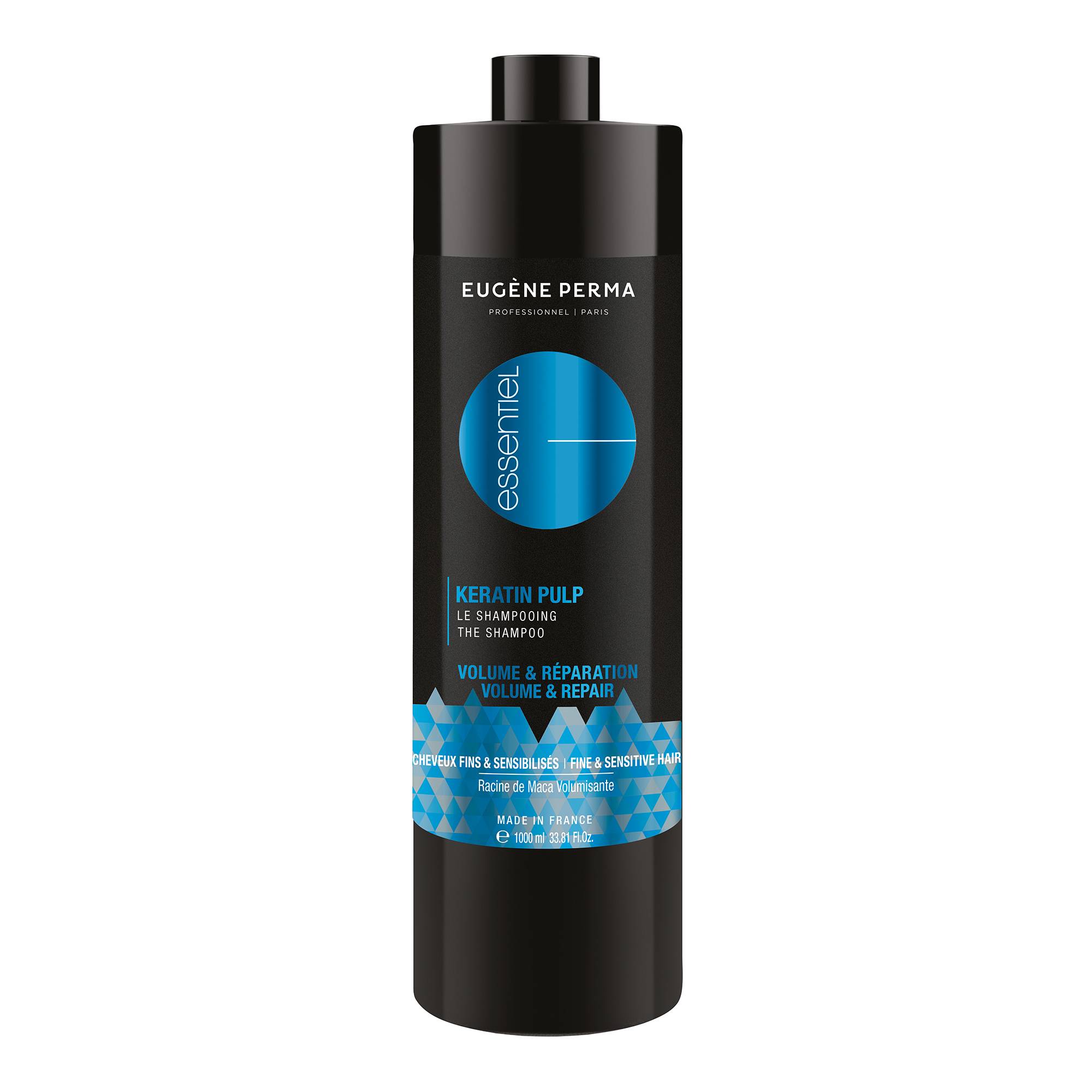 Shampooing volume & réparation Keratin Pulp de la marque Eugène Perma Contenance 1000ml - 1