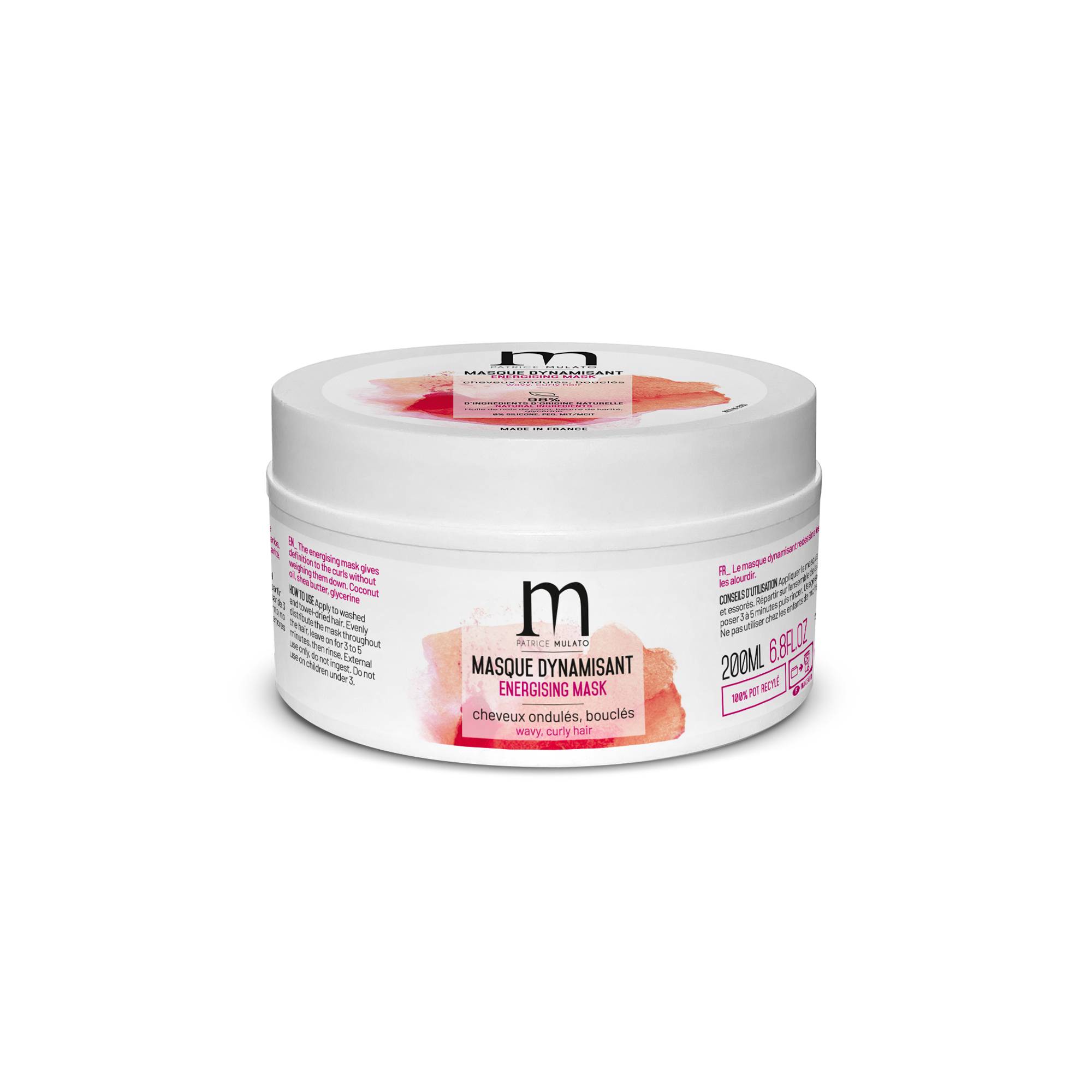 Masque traitant dynamisant cheveux boucles de la marque Mulato Contenance 200ml - 1