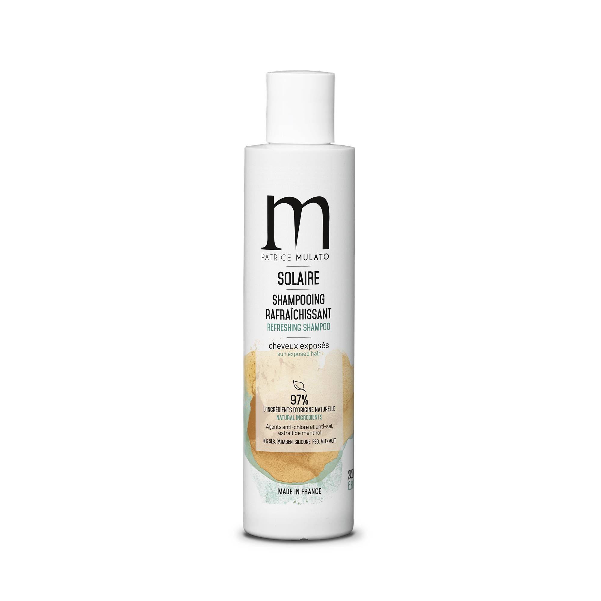 Shampoing rafraichissant Solaire de la marque Mulato Contenance 200ml - 1