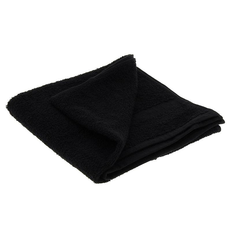 Serviette coton grand teint Noire 50x100cm de la marque Coiffeo - 1