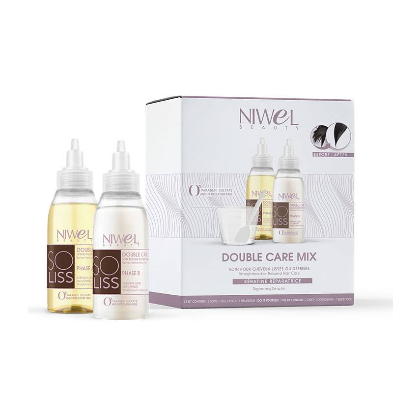 Soin pour cheveux lisés ou défrisés - Double care MIX de la marque Niwel Beauty Contenance 250ml - 1