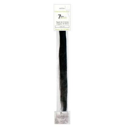 Mèches extensions naturelles Noir x10 de la marque 7e ÉLÉMENT - 1