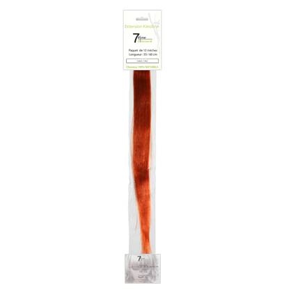 Mèches extensions naturelles Blond cuivré intense x10 de la marque 7e ÉLÉMENT - 1