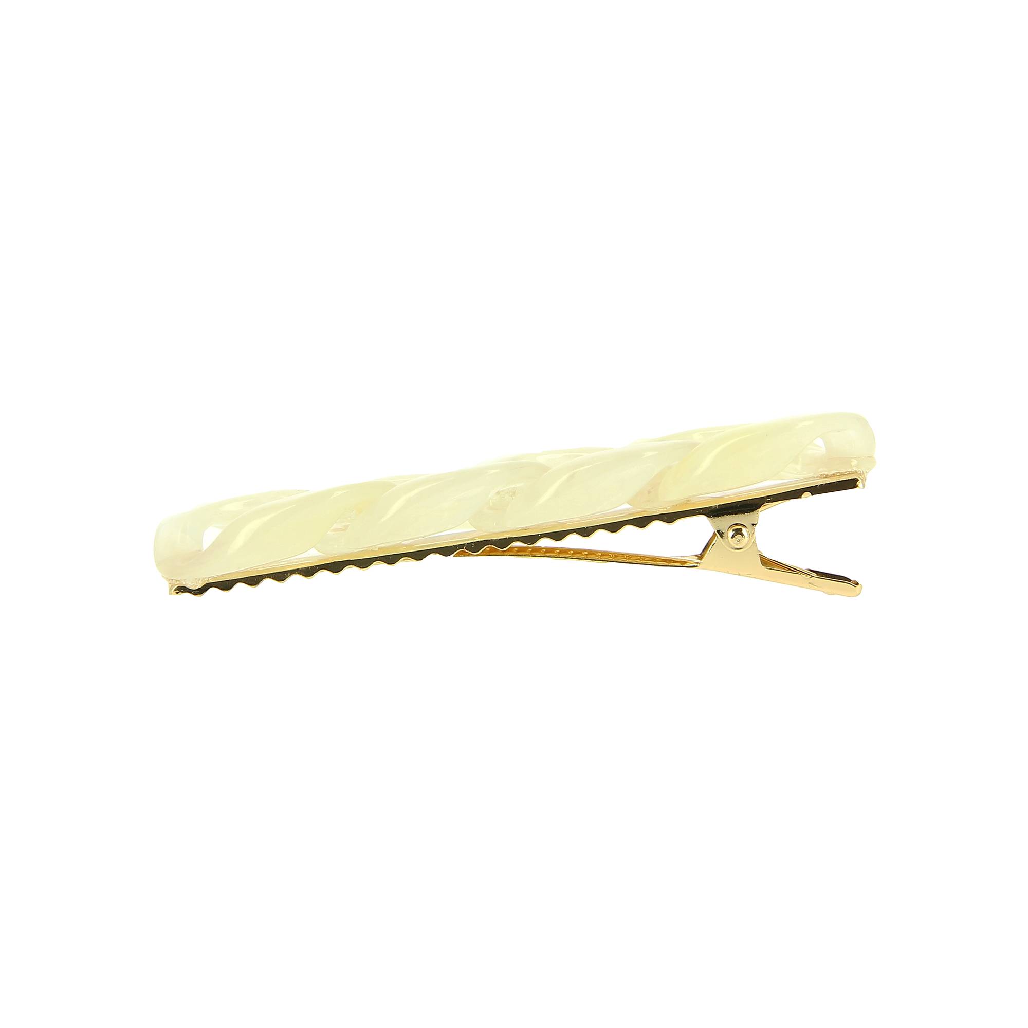 Barrette tressée Beige de la marque Bleu Libellule - 2