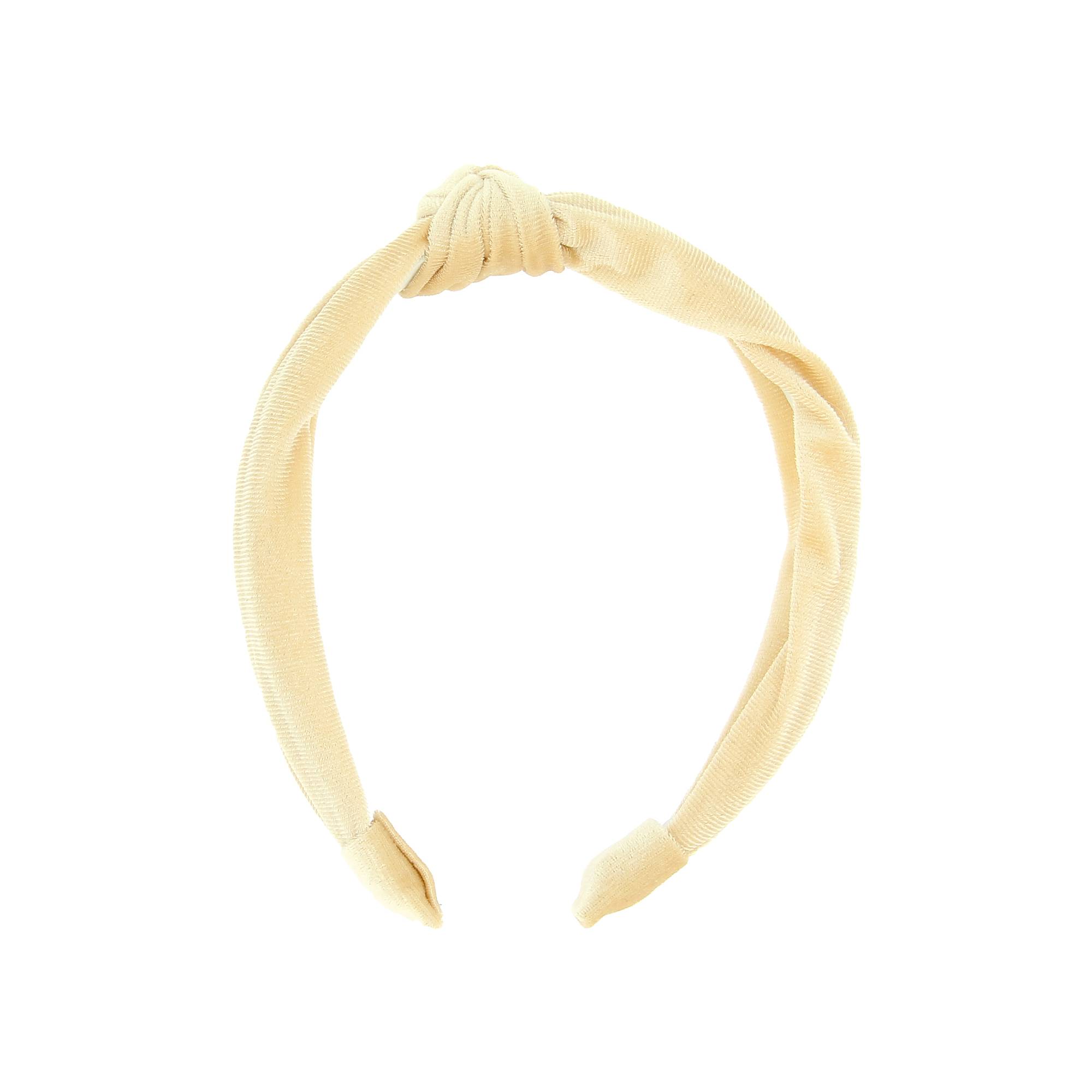 Serre-tête enfant en velours Beige de la marque Bleu Libellule - 1