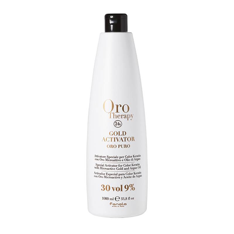 Oxydant 30 volumes Gold Activator de la marque Oro Therapy Contenance 1000ml - 1