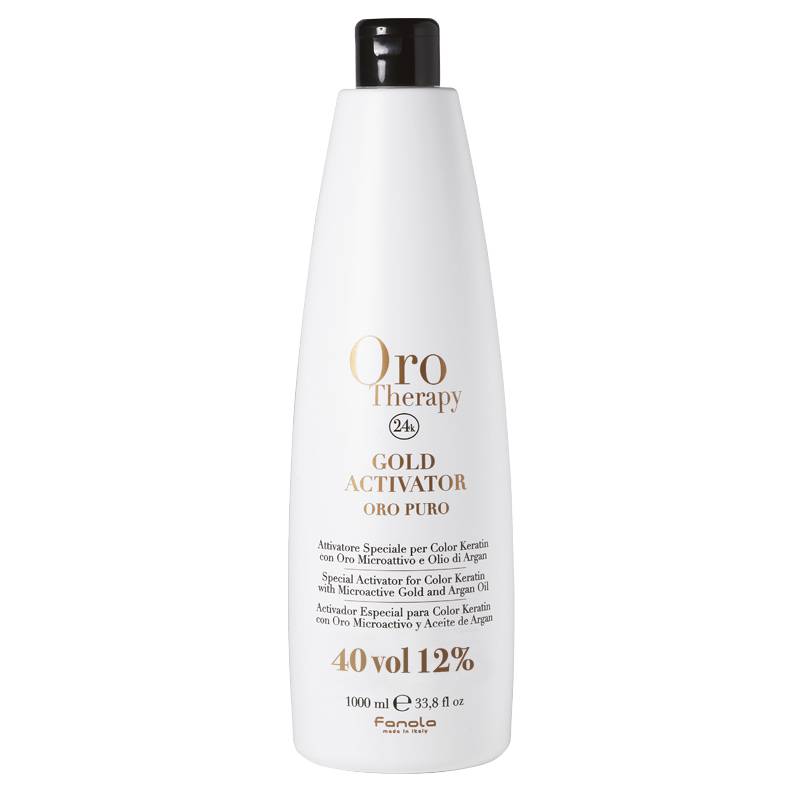 Oxydant 40 volumes Gold Activator de la marque Oro Therapy Contenance 1000ml - 1