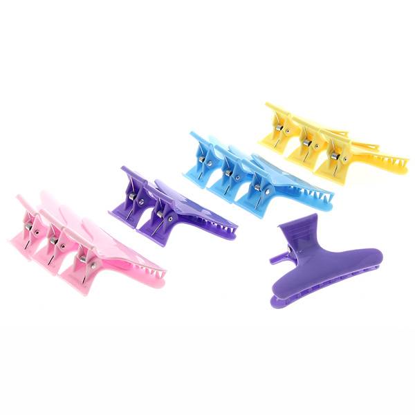 Grandes pinces croco 8cm x12 Multicolore de la marque Coiffeo - 1