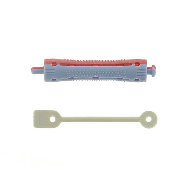 Bigoudis permanente courts 70x11mm x12 Bleu & Rouge de la marque Coiffeo - 1