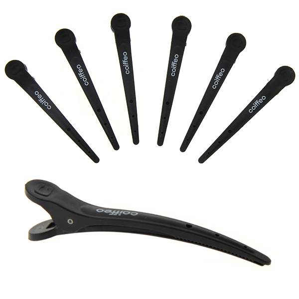 Pinces en carbone 12.5cm x6 Noir de la marque Coiffeo - 1