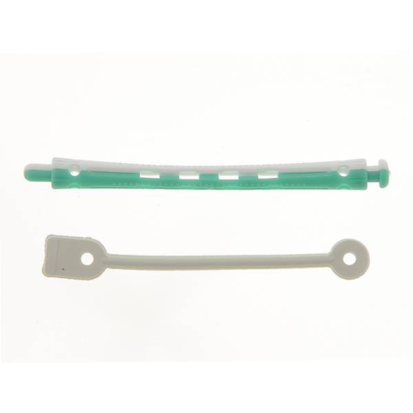 Bigoudis permanente longs 91x6mm x12 Vert & Blanc de la marque Coiffeo - 1