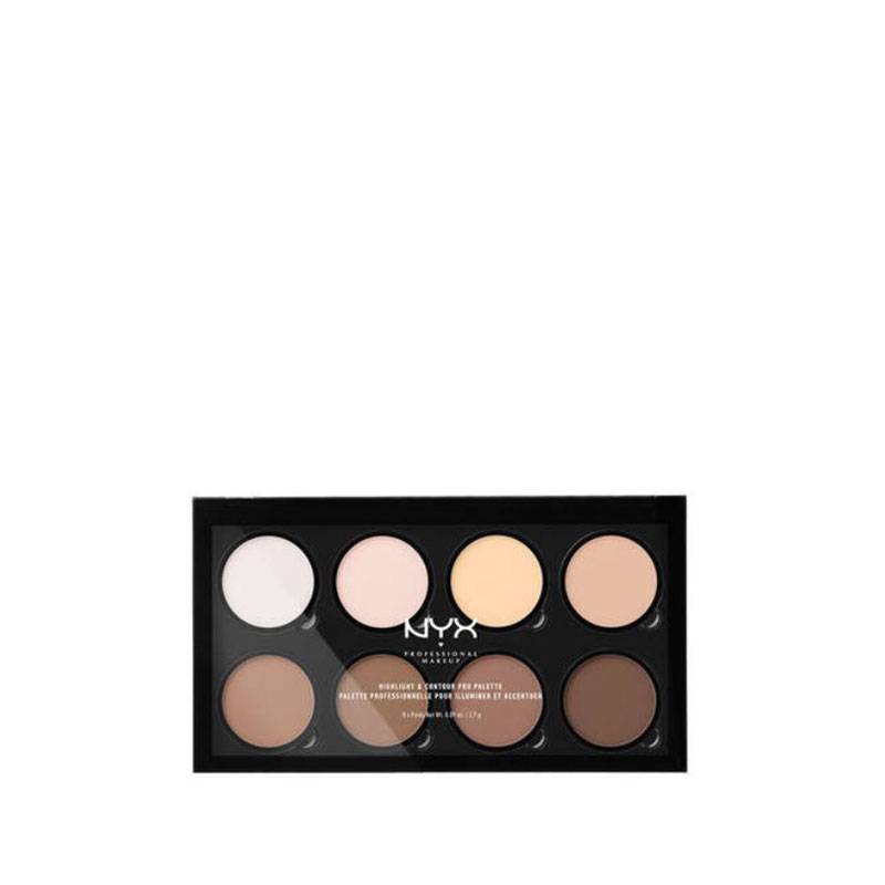 Palette contouring & illuminatrice Highlight & contour pro (8x2g) de la marque NYX Professional Makeup Contenance 16g - 1
