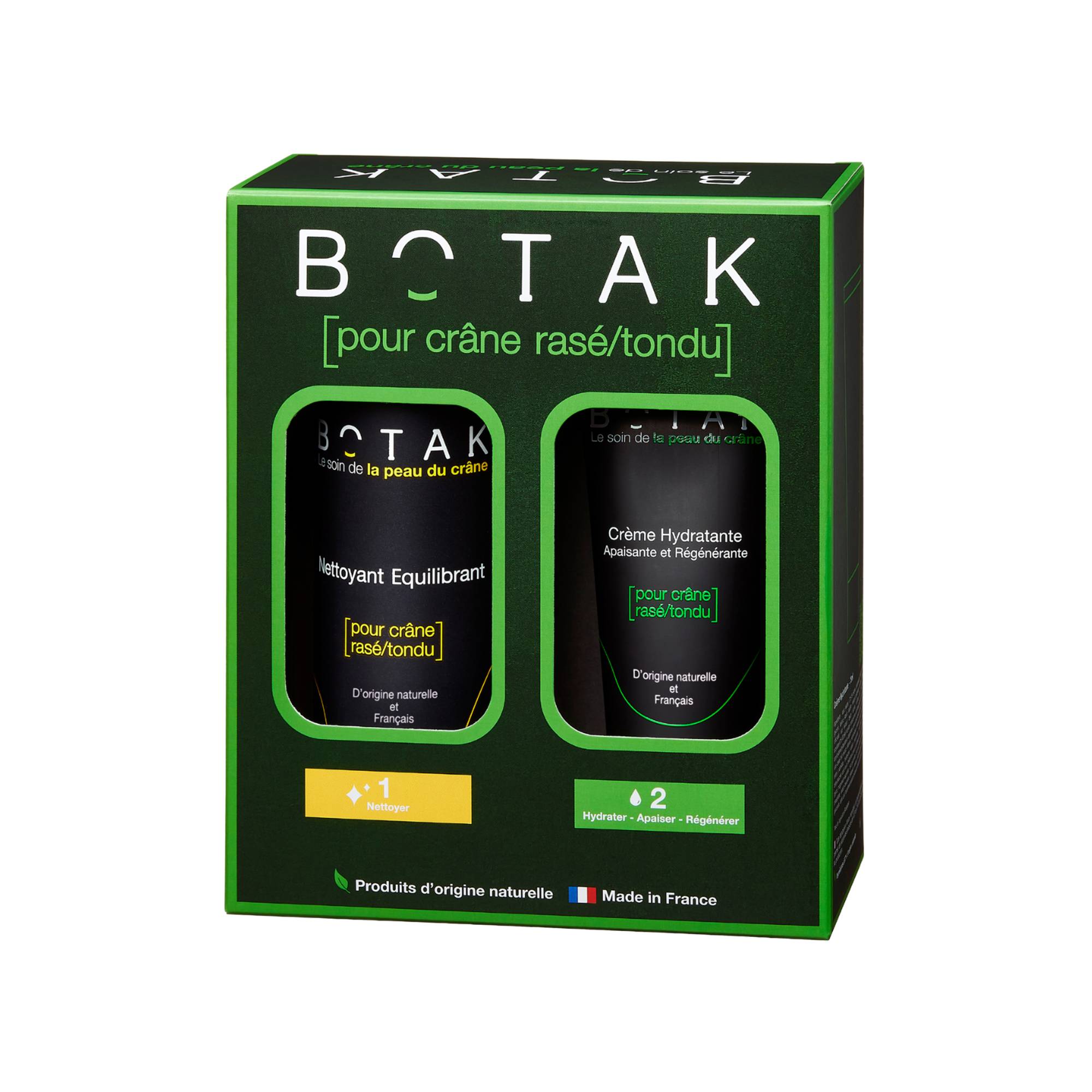 Coffret routine quotidienne pour crâne rasé ou tondu (225 + 75ml) de la marque Botak Contenance 300ml - 1