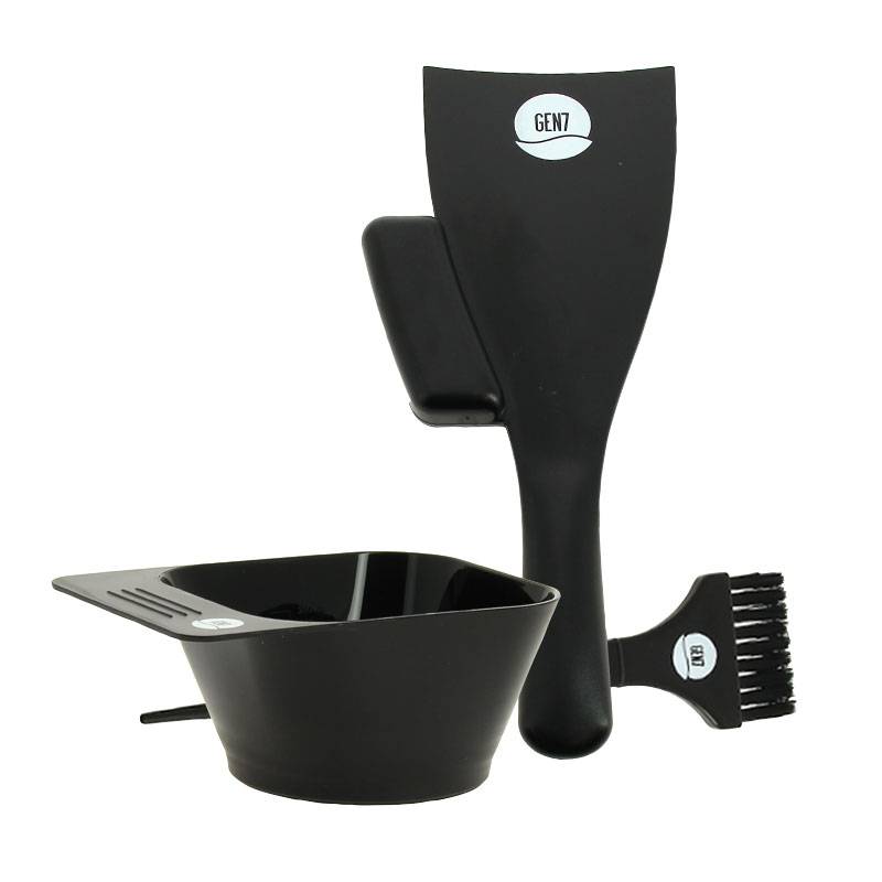 Kit coloration GEN7 (bol + palette à mèches + pinceau) Noir de la marque 7e ÉLÉMENT - 1