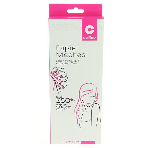 Lot de 250 papiers mèches 10x25cm de la marque Coiffeo - 1