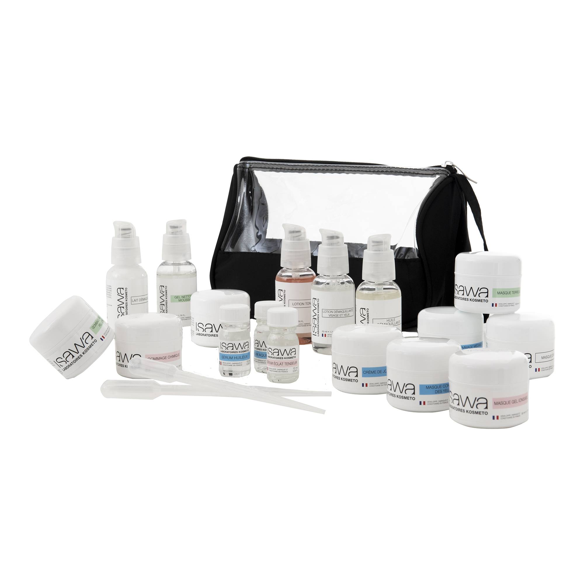 Kit d'examen CAP esthétique 17 produits de la marque Isawa Contenance 730ml - 1