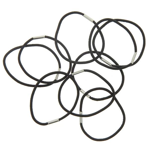 Elastiques noirs 45mm x10 de la marque Coiffeo - 1