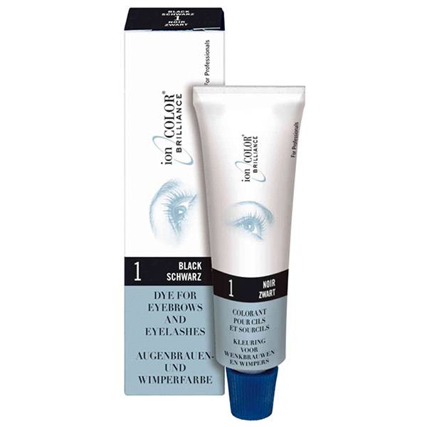 Colorant pour sourcils et cils n°1 Noir de la marque Ion Color Brilliance Contenance 15ml - 1