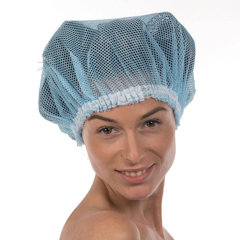 Bonnet de douche en plastique type charlotte Bonnet de douche en matériau  résistant à l'eau avec bande élastique