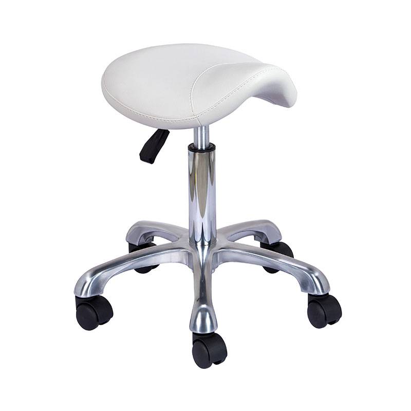 Tabouret ergonomique avec selle de cheval Blanc de la marque Estheo - 1
