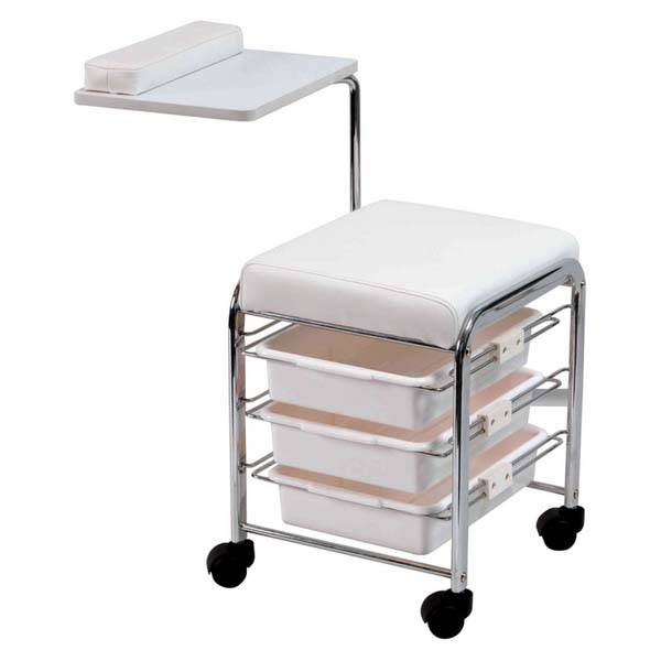 Table-siège manucure avec repose mains et 3 tiroirs de la marque Sibel - 1