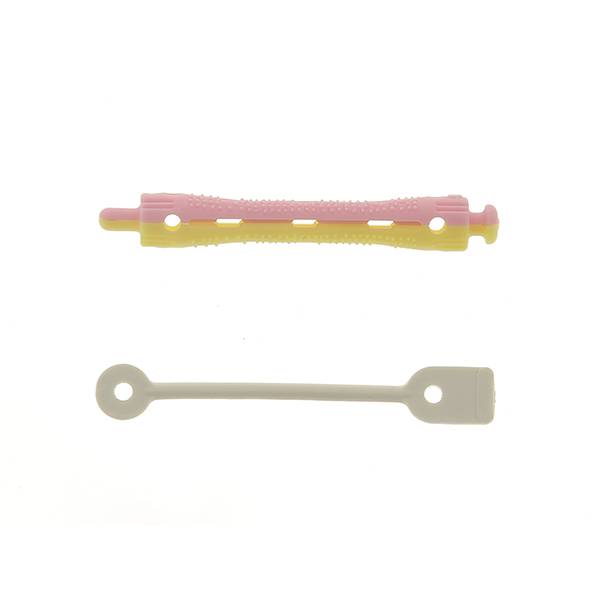 Bigoudis permanente courts 70x8mm x12 Rose & Jaune de la marque Coiffeo - 1