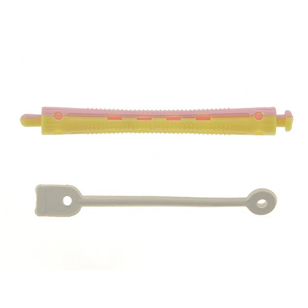 Bigoudis permanente longs 91x8mm x12 Rose & Jaune de la marque Coiffeo - 1
