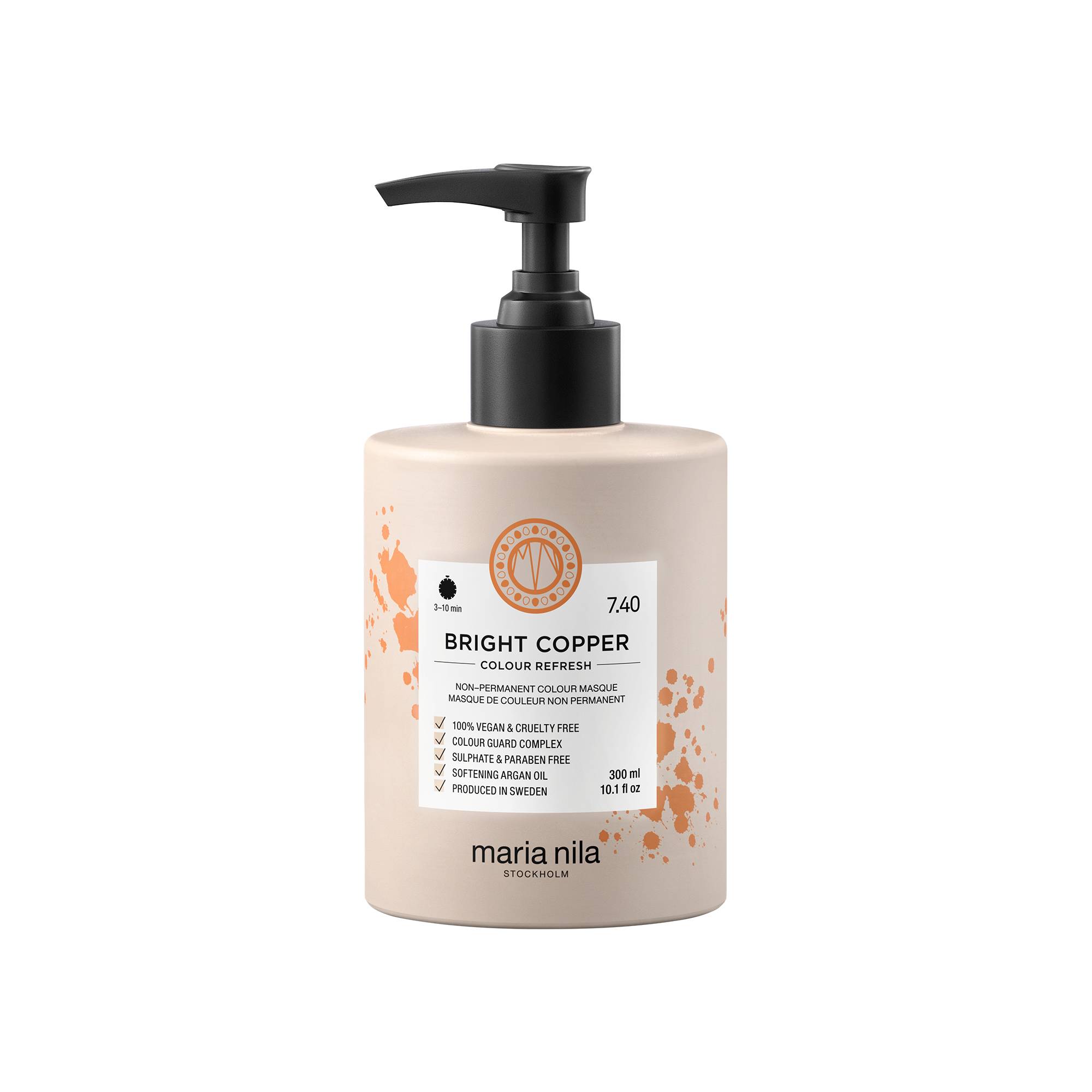 Masque repigmentant Colour Refresh 7.40 Bright copper de la marque Maria Nila Contenance 300ml - 1