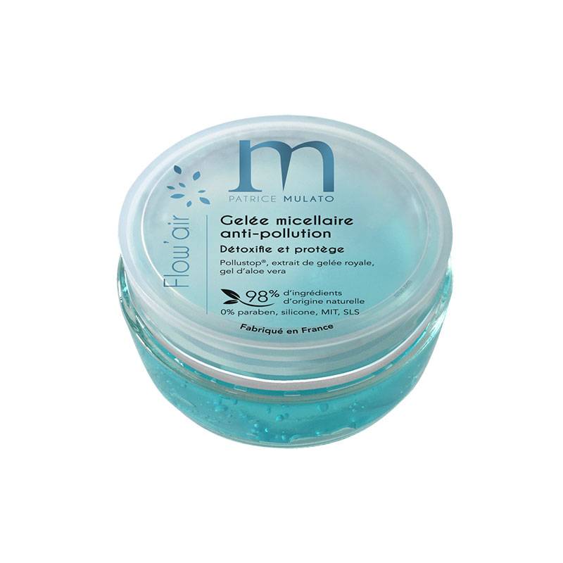 Gelée micellaire anti-pollution Flow'air de la marque Mulato Contenance 180ml - 1
