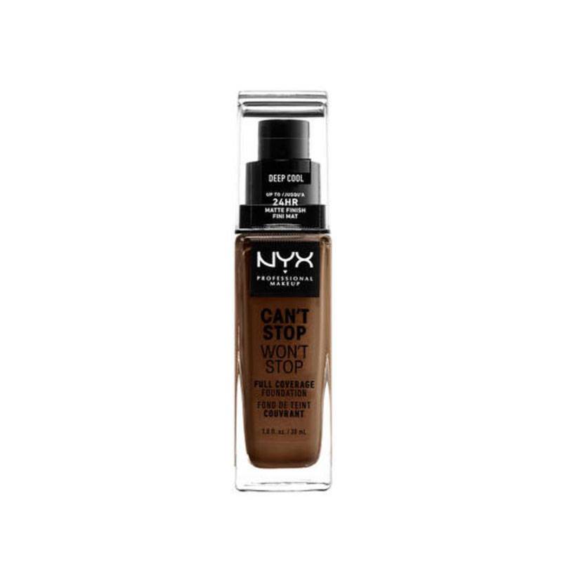 Fond de teint liquide Can't stop won't stop Deep cool de la marque NYX Professional Makeup Contenance 30ml - 1