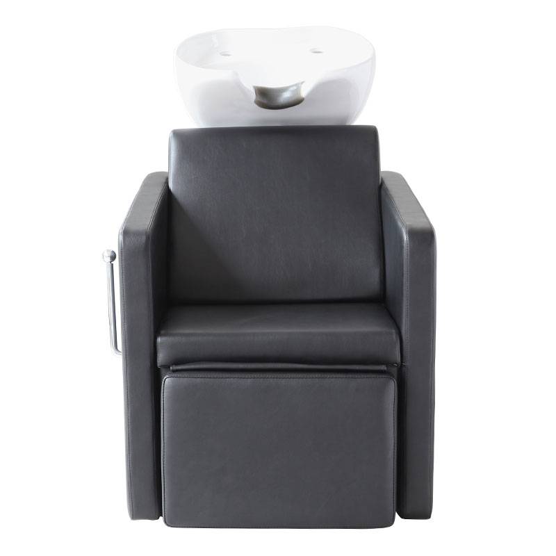 Bac de lavage accoudoirs carrés avec repose jambes ajustable 64x62x83 cm de la marque Coiffeo - 1