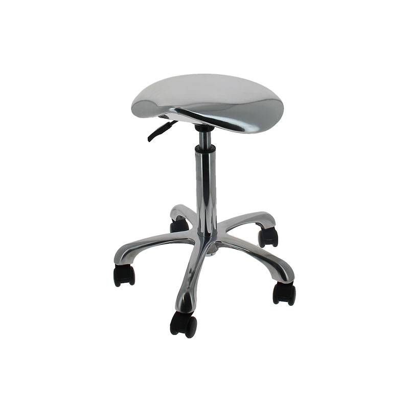 Tabouret de coiffure ergonomique Ergo Stool - Silver chrome de la marque 7e ÉLÉMENT - 1