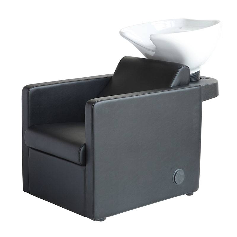 Bac à shampooing accoudoirs carrés Noir de la marque Coiffeo - 1