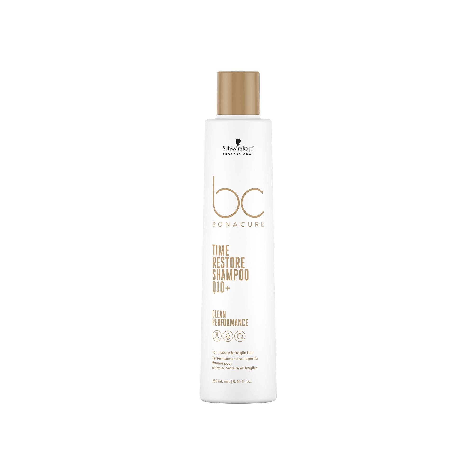 Shampooing pour cheveux matures et fragiles Time Restore Q10 de la marque Schwarzkopf Professional Contenance 250ml - 1