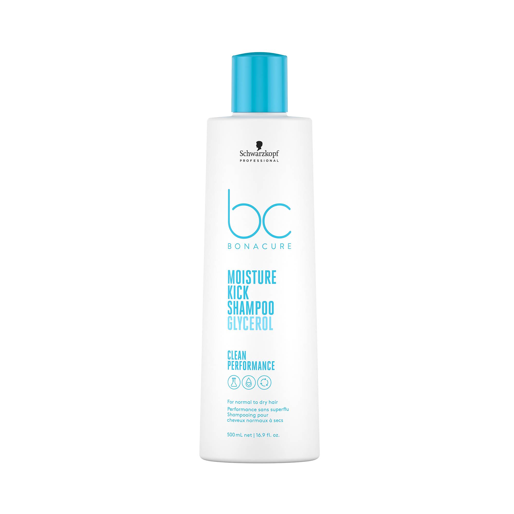 Shampooing pour cheveux normaux à secs Moisture Kick de la marque Schwarzkopf Professional Contenance 500ml - 1