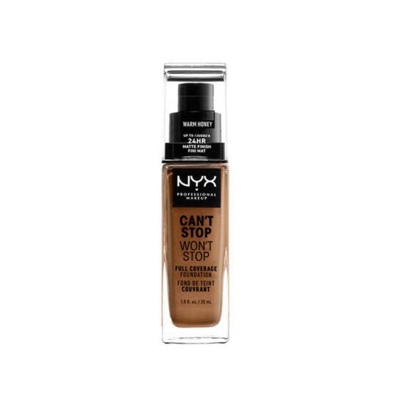 Fond de teint liquide Can't stop won't stop Warm honey de la marque NYX Professional Makeup Contenance 30ml - 1